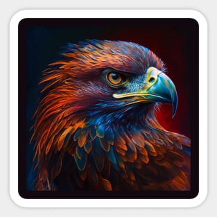 Bird of Prey Painting Sticker